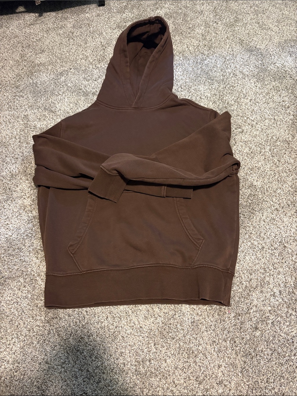 Women’s  Brown Hooded Pullover Sweatshirt